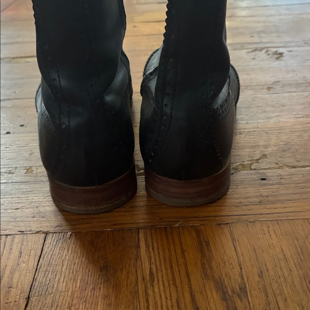 Black Leather Men's Boots - Picture 3 of 5